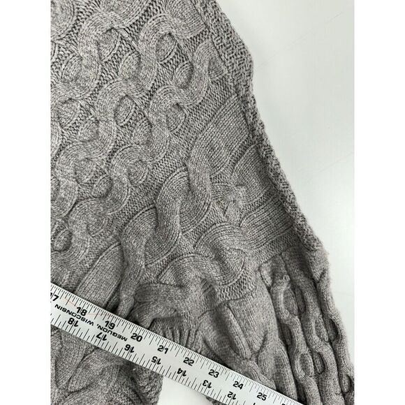 Anthropologie Women’s Size Small Grey Cable Knit Cozy Chunky Sweater - Picture 4 of 7